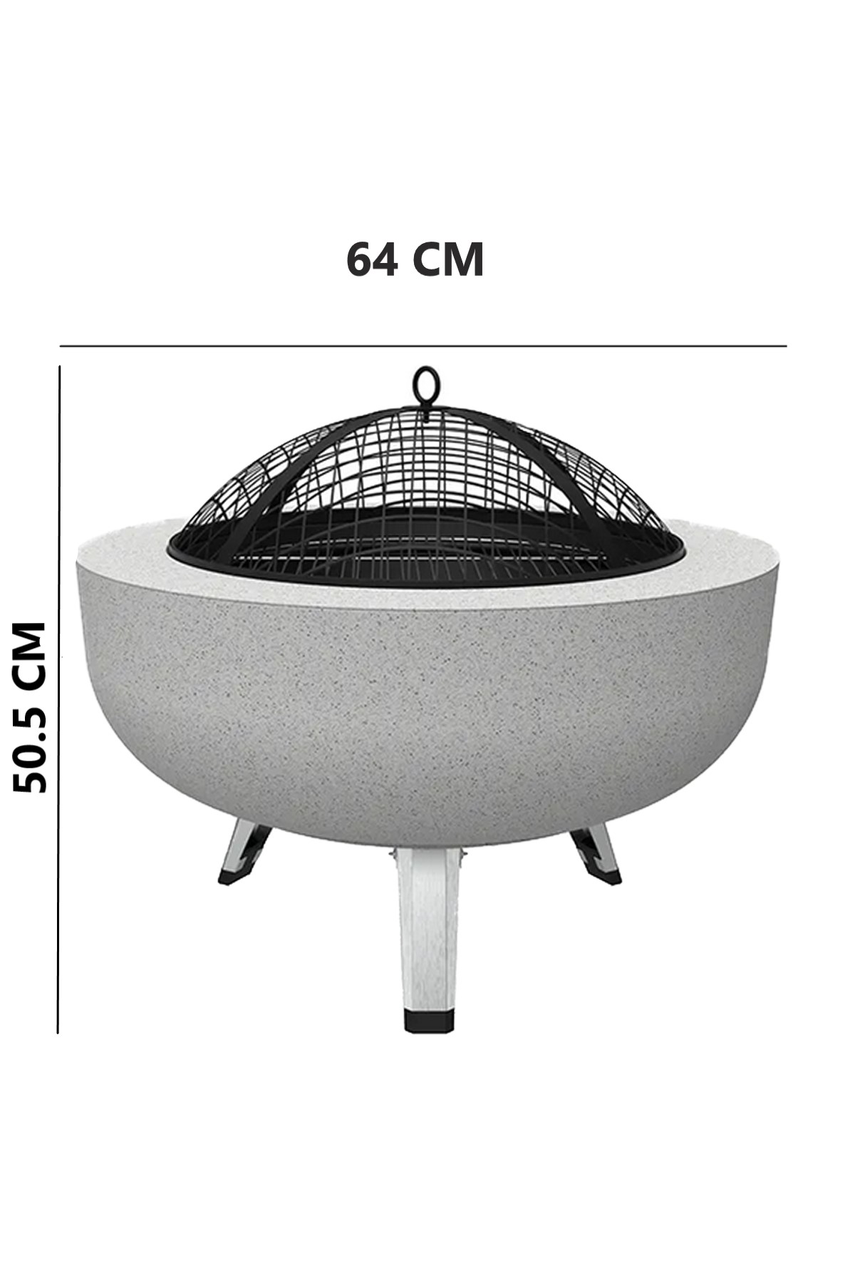 Metal%202’1%20Arada%20Katlanabilir%20Ayaklı%20Ateş%20Çukuru%20Sehpa%20Şömine%20Bahçe%20Isıtma%2064,5%20Cm%20Tel%20Izgarasız%200618